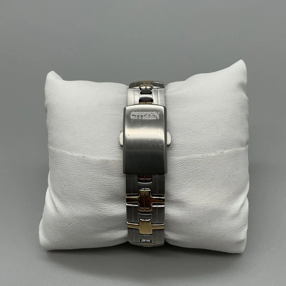Citizen WR50 Womens Watch 25mm White Dial Two Tone Date New Battery 7.5